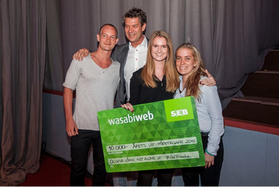 Olivia-Lonn-Thomas-Sonnesson-Nils-Engvall-Elisabeth-Pettersson-WASABI-WEB-GETILLBAKA-UNG-FORETAGSAMHET