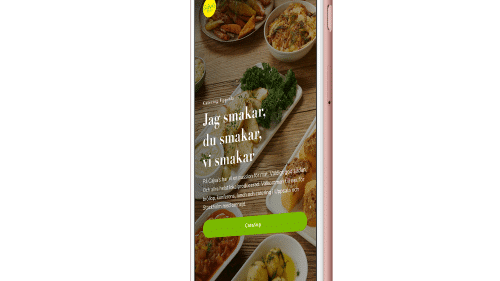 cajsa's köks hemsida på mobil