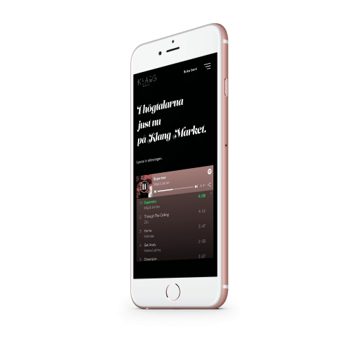 klang markets hemsida på mobil