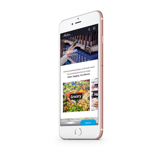 motion displays hemsida på mobil