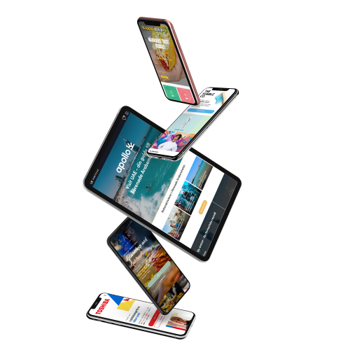 Detaljbild på mobiltelefoner om digital marknadsföring