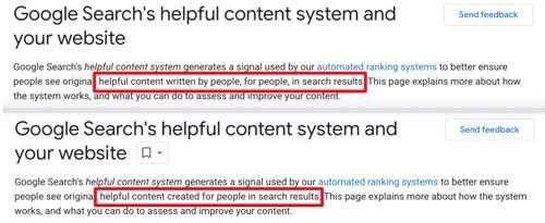 Google Search Helpful Content System